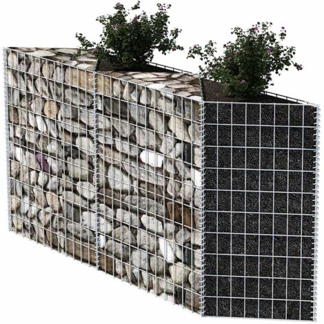 VidaXL Panier Gabion Acier 150x50x100 Cm - Clôture Murale Jardin Bordure Paysagère
