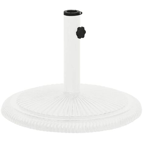 Socle de parasol/Pied de parasol haute qualité Blanc 45x45x30 cm Fonte 13304 (1/5)