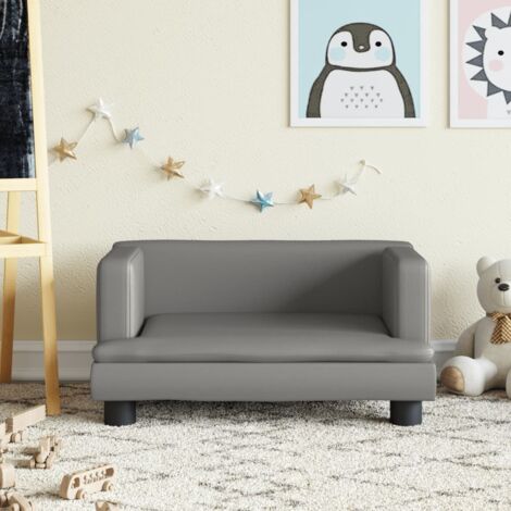 Canapé pour enfants, Canapé droit, Canapé fixe gris 60x40x30 cm similicuir WLE534897 DESIGN IN (1/5)