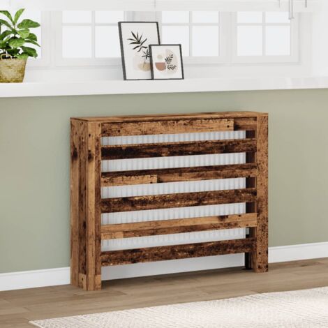 Cache-radiateur, Équipement pour radiateur vieux bois 104x20x82 cm bois d'ingénierie DESIGN IN564106