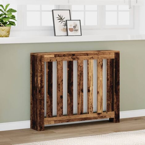 Cache-radiateur, Équipement pour radiateur vieux bois 104x20x82 cm bois d'ingénierie DESIGN IN191239