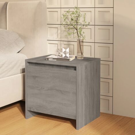Table de chevet Table d'appoint Table de nuit Sonoma gris 45x34x44,5 cm Aggloméré 88084 (1/5)
