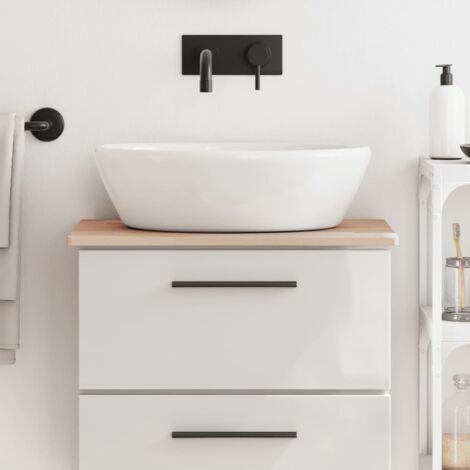 Maisonchic – Meuble sous vasque simple 60x40x1,5 cm – Bois de hêtre massif non traité – Coins arrondis pour sécurité – Surface lisse facile à nettoyer - CON266295