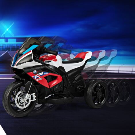 BMW Moto Électrique 6V pour Enfants 3-8 Ans 3 km/h USB Musique Lumineux Cadeau Idéal Noël pour Enfants Rouge CW7997 Maison Chic (1/3)