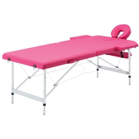 Table de massage pliable 2 zones Aluminium Rose QOI37209 DESIGN IN (1/5)