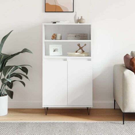 Buffet haut, Enfilade, Armoire de cuisine Blanc 60x36x110 cm Bois d'ingénierie WFE316848 DESIGN IN (1/5)