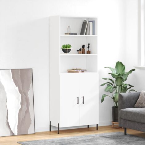 Buffet haut, Enfilade, Armoire de cuisine Blanc 69,5x34x180 cm Bois d'ingénierie WFE437764 DESIGN IN (1/5)