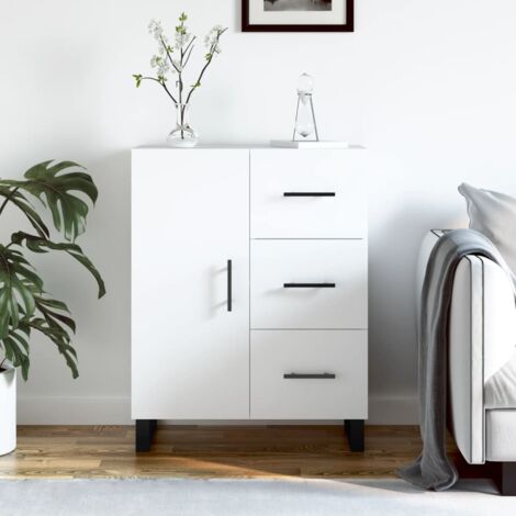 Buffet, Bahut, Meubles de rangement, Commodes blanc 69,5x34x90 cm bois d'ingénierie WFE681267 DESIGN IN (1/5)