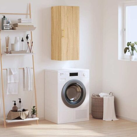 Armoire murale Armoire murale de salle de bain Meuble de rangement chêne sonoma 34,5x34x90 cm 29640 (1/5)