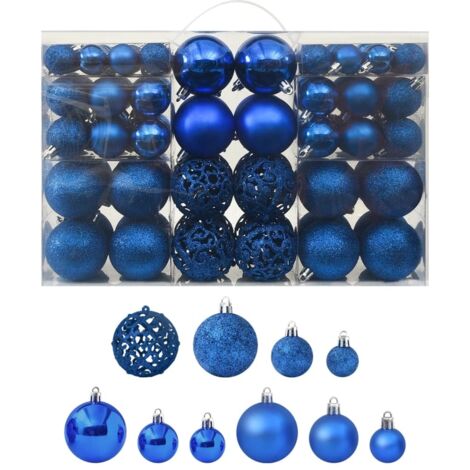 Ensemble de boules de Noël 100 pcs Bleu CFW52750 (1/5)