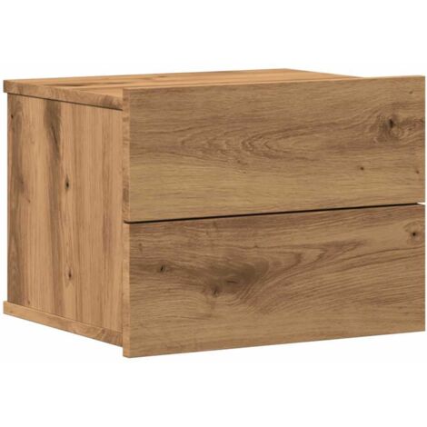 Table de chevet murale,Cabinet de chevet,Table de nuit chêne artisanal 40x32x30 cm CFW714907 (1/5)