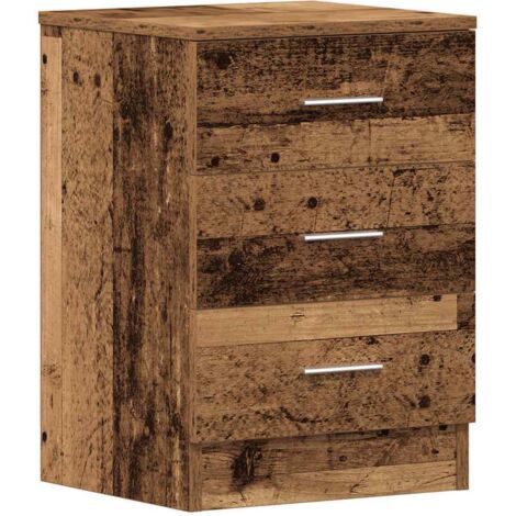 Table de chevet,Cabinet de chevet,Table de nuit vieux bois 38x35x55 cm bois d'ingénierie CFW342624 (1/5)