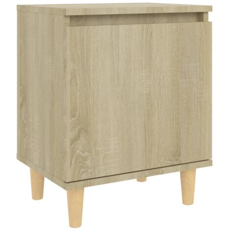 Table de chevet,Cabinet de chevet,Table de nuit avec pieds en bois Chêne sonoma 40x30x50 cm CFW693540 (1/5)