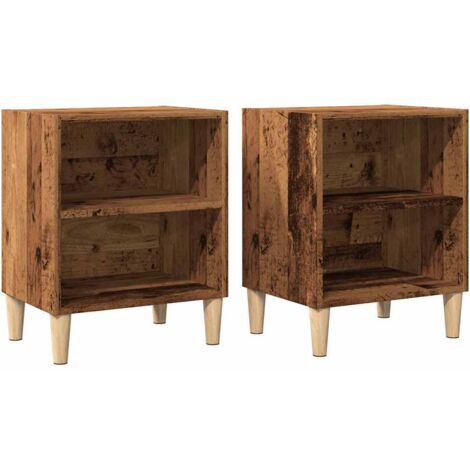 Lot de 2 Tables de chevet,Cabinet de chevet,Table de nuit vieux bois 40x30x50 cm bois d’ingénierie CFW552262 (1/5)