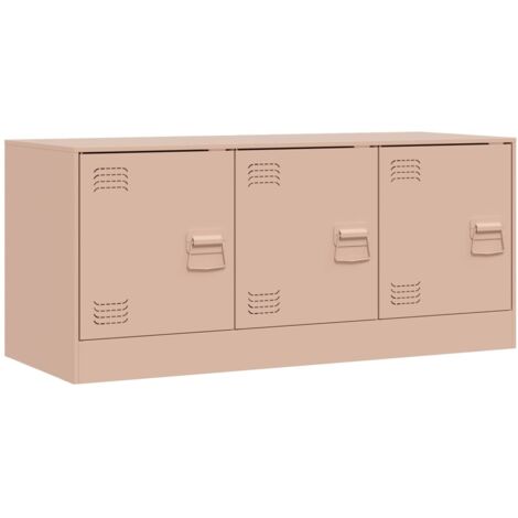 Meuble TV,Banc TV,Armoire TV rose 99x39x44 cm acier CFW515812 (1/5)