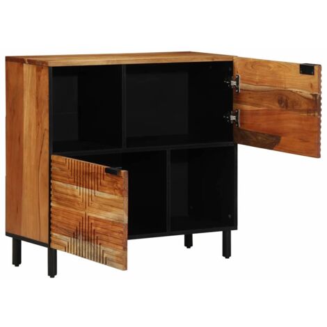 Buffet,Bahut,Meuble de Rangement avec étagère Marron 80 x 33 x 75 cm Bois d'acacia massif CFW87353 (1/5)