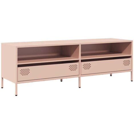 Meuble TV,Banc TV,Armoire TV rose 135x39x43,5 cm acier laminé à froid CFW532477 (1/5)
