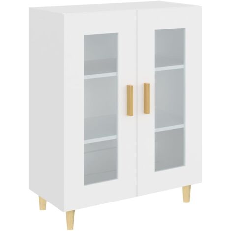 Buffet,Bahut,Meuble de Rangement blanc 69,5x34x90 cm bois d'ingénierie CFW99874 (1/5)