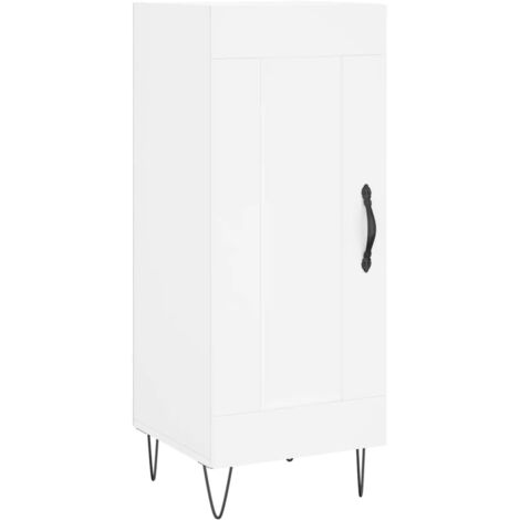 Buffet，Bahut，Meuble de Rangement blanc 34,5x34x90 cm bois d'ingénierie CFW31331 (1/5)