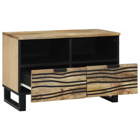 Meuble TV，Banc TV，Armoire TV Marron 70 x 33 x 46 cm bois de manguier massif CFW265612 (1/5)