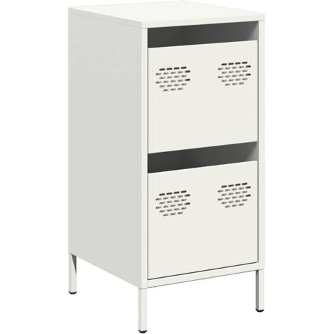 Buffet,Bahut,Meuble de Rangement blanc 35x39x73,5 cm acier laminé à froid CFW45503 (1/5)