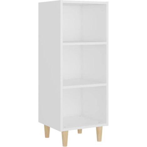 Buffet，Bahut，Meuble de Rangement Blanc 34,5x32,5x90 cm Bois d'ingénierie CFW52955 (1/5)