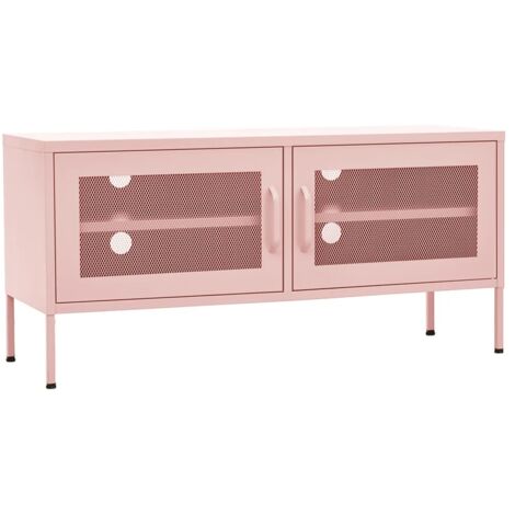Meuble TV,Banc TV,Armoire TV Rose 105x35x50 cm Acier CFW415020 (1/5)