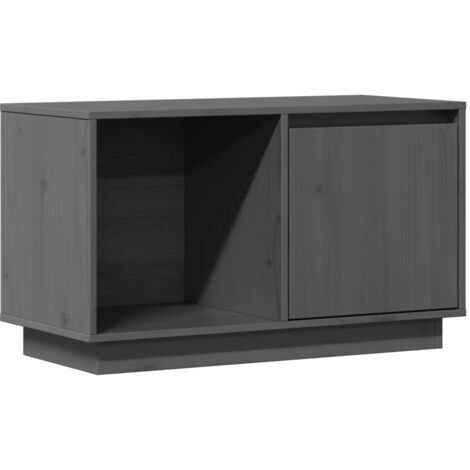 Meuble TV,Banc TV,Armoire TV Gris 74x35x44 cm Bois de pin massif CFW630261 (1/5)