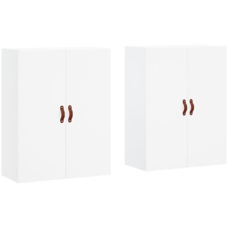 2 pcs Buffet,Bahut, Armoires murales blanc 69,5x34x90 cm CFW52254 (1/5)