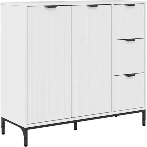 Buffet,Bahut,Meuble de Rangement Blanc brillant 89,5 x 33 x 82 cm Bois d'ingénierie CFW43259 (1/5)