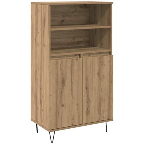 Buffet,Bahut,Haut Armoire Marron 60 x 36 x 110 cm Bois d'ingénierie CFW60329 (1/5)