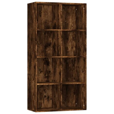 Bibliothèque/Buffet,Bahut,Meuble de Rangement Chêne fumé 66x30x130 cm Bois d'ingénierie CFW67383 (1/5)