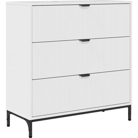 Buffet,Bahut,Meuble de Rangement Blanc brillant 79,5 x 33 x 82 cm Bois d'ingénierie CFW67385 (1/5)