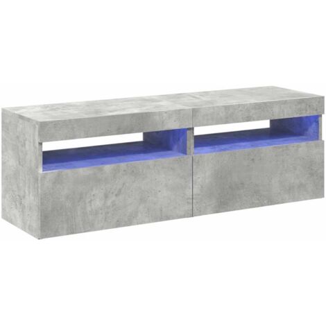 Cikonielf Meuble TV avec lumières LED Chêne fumé 60x35x40 cm - Cik7734919934141 - Maison