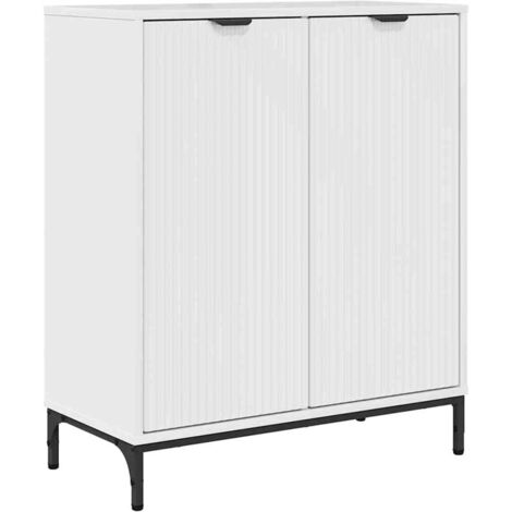 Buffet,Bahut,Meuble de Rangement Blanc brillant 69,5 x 33 x 82 cm Bois d'ingénierie CFW25069 (1/5)