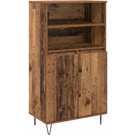 Buffet,Bahut,Haut Armoire Marron 60 x 36 x 110 cm Bois d'ingénierie CFW89187 (1/5)