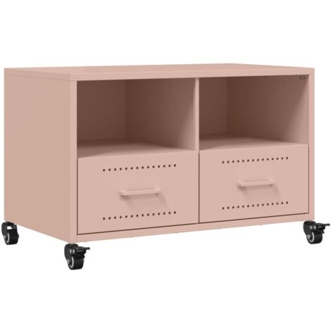 Meuble TV,Banc TV,Armoire TV rose 68x39x43,5 cm acier CFW549580 (1/5)