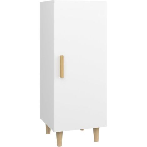 Buffet，Bahut，Meuble de Rangement Blanc 34,5x34x90 cm Bois d'ingénierie CFW69948 (1/5)