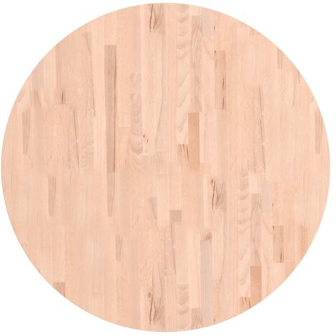 Dessus de table,Plateau de table,Dessus de bureau Ø90x4 cm rond bois massif de hêtre CFW50913 (1/5)