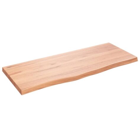 Dessus de table，Plateau de table，Dessus de bureau marron clair bois chêne massif traité CFW58189 (1/5)
