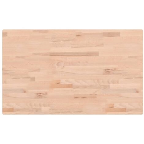 Dessus de table，Plateau de table，Dessus de bureau 100x60x2,5cm rectangulaire bois massif de hêtre CFW57096 (1/5)