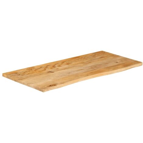Dessus de table,Plateau de table,Dessus de bureau à bord vivant 110x60x3,8cm bois massif manguier CFW35403 (1/5)