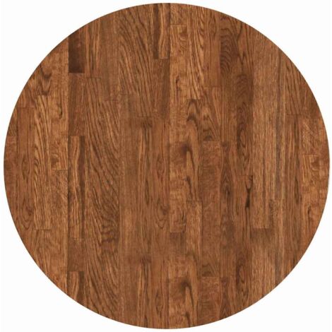 Dessus de table,Plateau de table,Dessus de bureau Marron foncé Ø 60 x 4 cm Chêne massif CFW45043 (1/5)