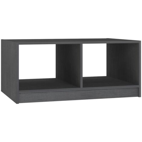 Table basse,Table d'appoint,Table de Salon gris 75x50x33,5 cm bois de pin massif CFW18723 (1/5)