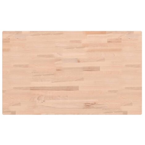 Dessus de table,Plateau de table,Dessus de bureau 100x60x4 cm rectangulaire bois massif de hêtre CFW26225 (1/5)