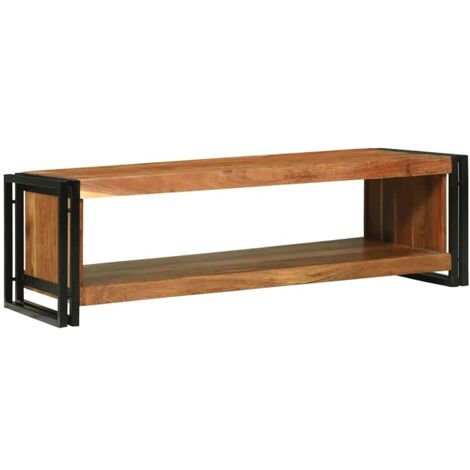 Table basse，Table d'appoint，Table de Salon Marron 120 x 50 x 38 cm Bois d'acacia massif CFW32442 (1/5)