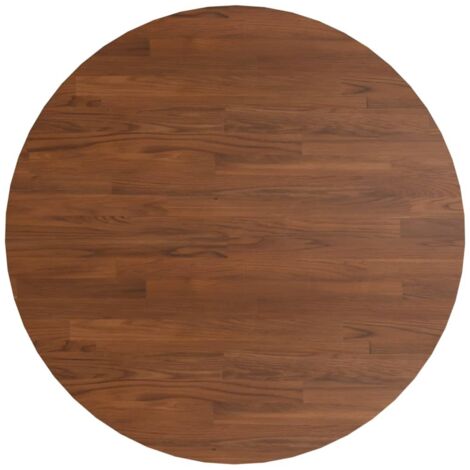 Dessus de table,Plateau de table,Dessus de bureau rond Marron foncé Ø90x1,5cm Chêne massif traité CFW97429 (1/5)
