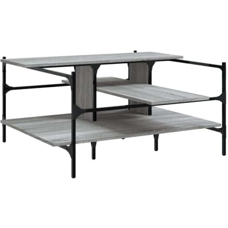 Table basse,Table d'appoint,Table de Salon sonoma gris 100x100x48,5 cm bois d'ingénierie CFW30784 (1/5)