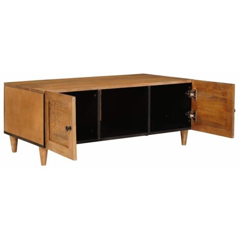 Table basse,Table d'appoint,Table de Salon avec étagère Marron clair 100 x 54 x 40 cm CFW61806 (1/5)