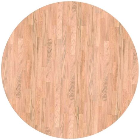 Dessus de table,Plateau de table,Dessus de bureau Marron clair Ø 80 x 4 cm Chêne massif CFW97817 (1/5)